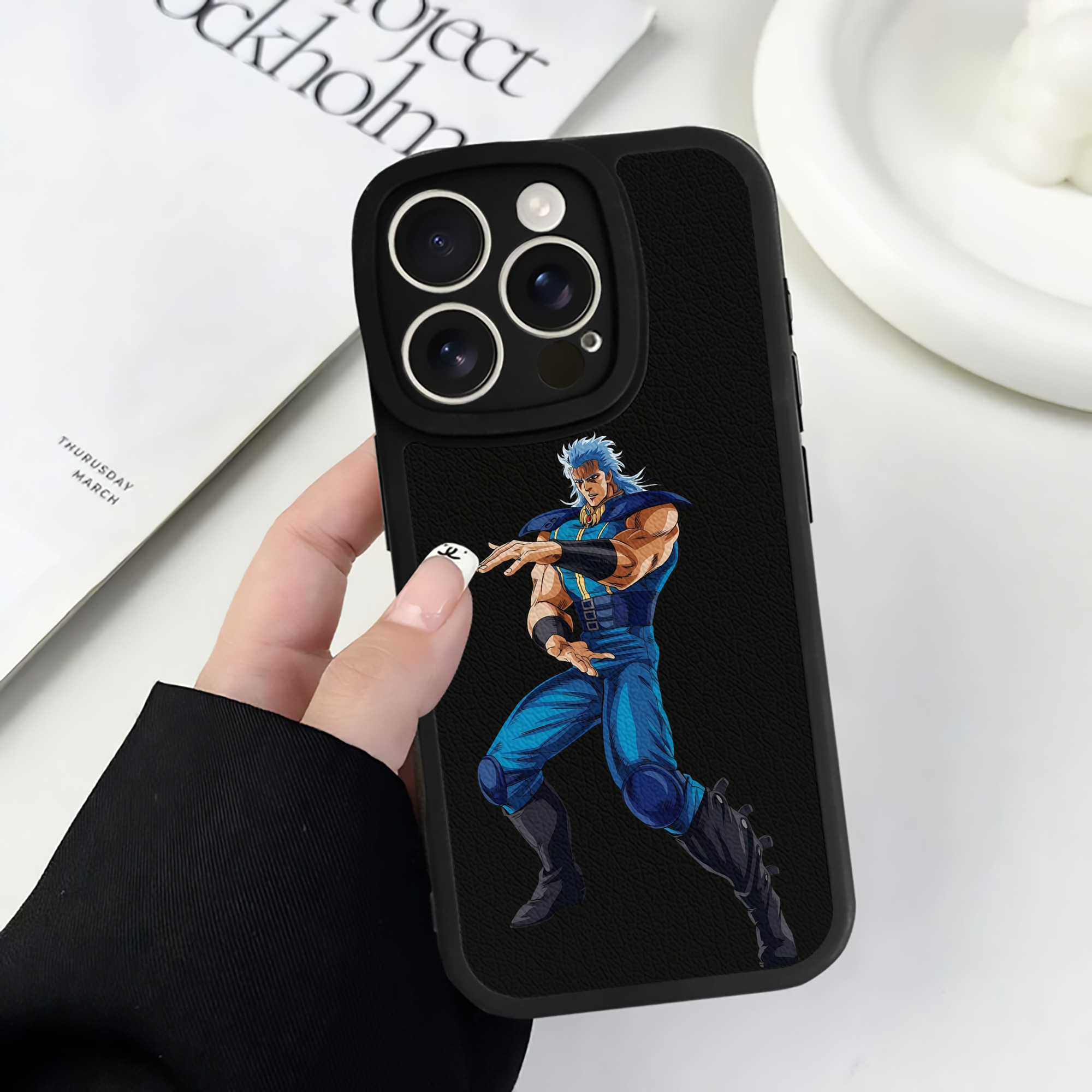 （画像用） 北斗の拳 Fist of the North Star 【iPhone 16シリーズ対応】シリコンスマホケース（レザー調） 材質：シリコン